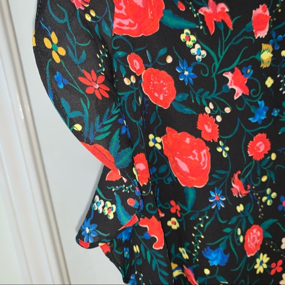 J. Crew Flutter Sleeve Floral Print Dress Small - Picture 13 of 13